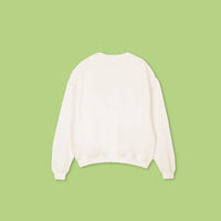 OPTOMETRY - oversized crewneck sweater (off white and black)