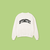 OPTOMETRY - oversized crewneck sweater (off white and black)