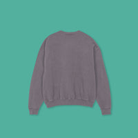 CHASE THE RED - oversized crewneck sweater (grey)