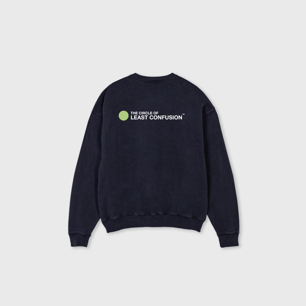 LOGO - oversized crewneck sweater (vintage black and white)