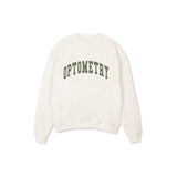 OPTOMETRY - oversized crewneck sweater (off white and olive green)