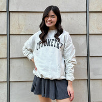 OPTOMETRY - oversized crewneck sweater (off white and black)