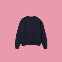 OPTOMETRY - oversized crewneck sweater (vintage black and pink)